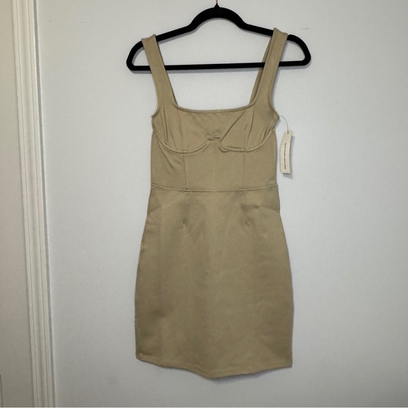 Steele Dresses & Skirts - STEELE Bustier Mini Dress XS NWT Beige Bodycon Cocktail